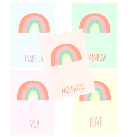 Libretita Pastel rainbow Pers